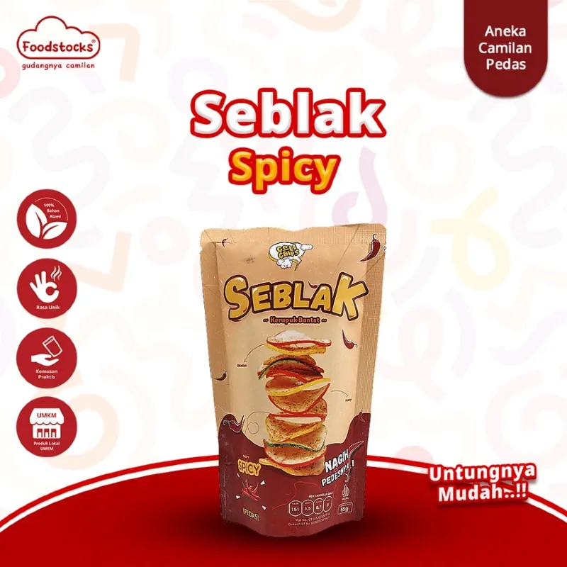 Geli Chips Seblak Kering Spicy Pedas Gurih Daun Jeruk