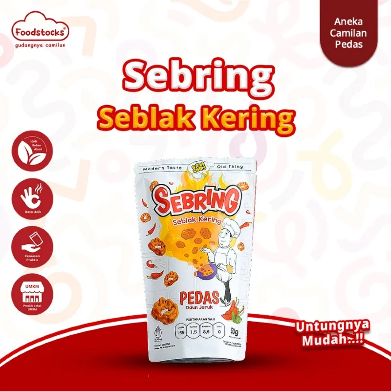 Geli Chip Seblak Kering Spicy Daun Jeruk