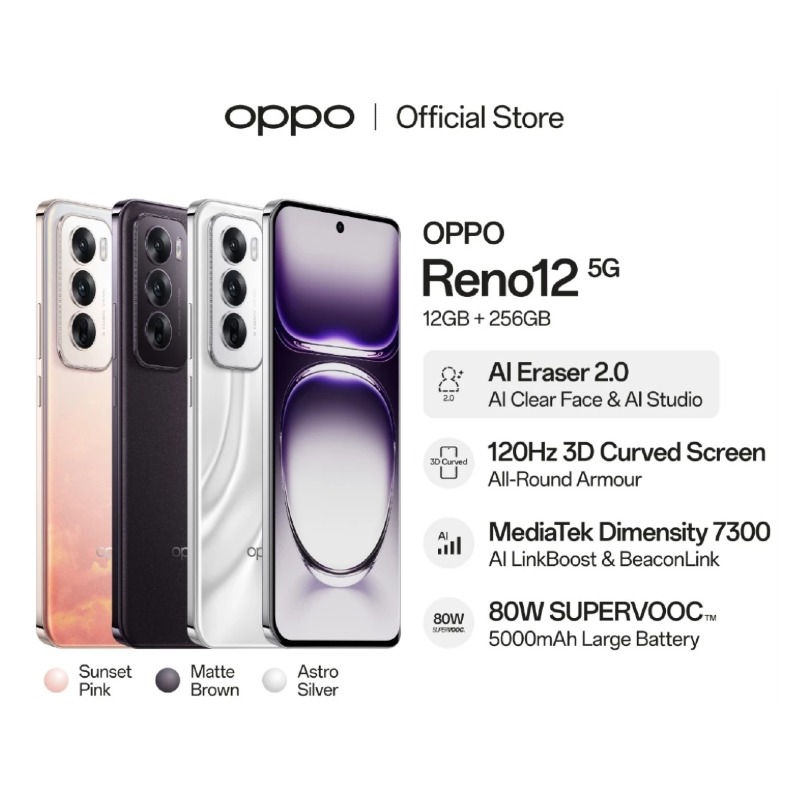 Oppo Reno 12 5G [12GB + 256GB]
