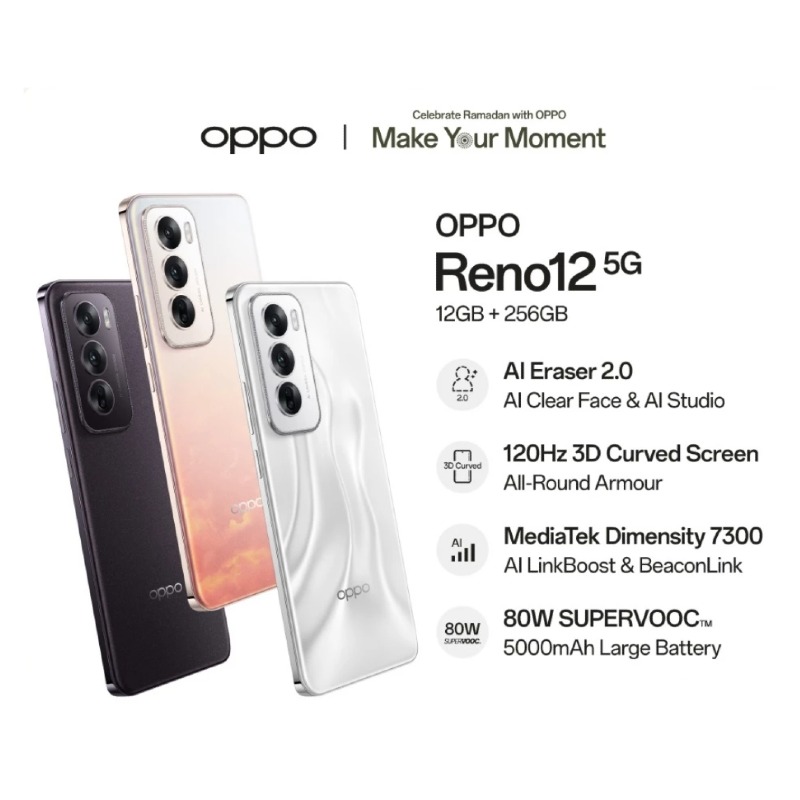 Oppo Reno 12 5G [12GB + 256GB]