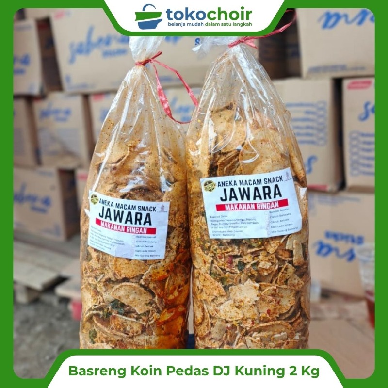 Basreng Koin Pedas DJ Kuning 2Kg