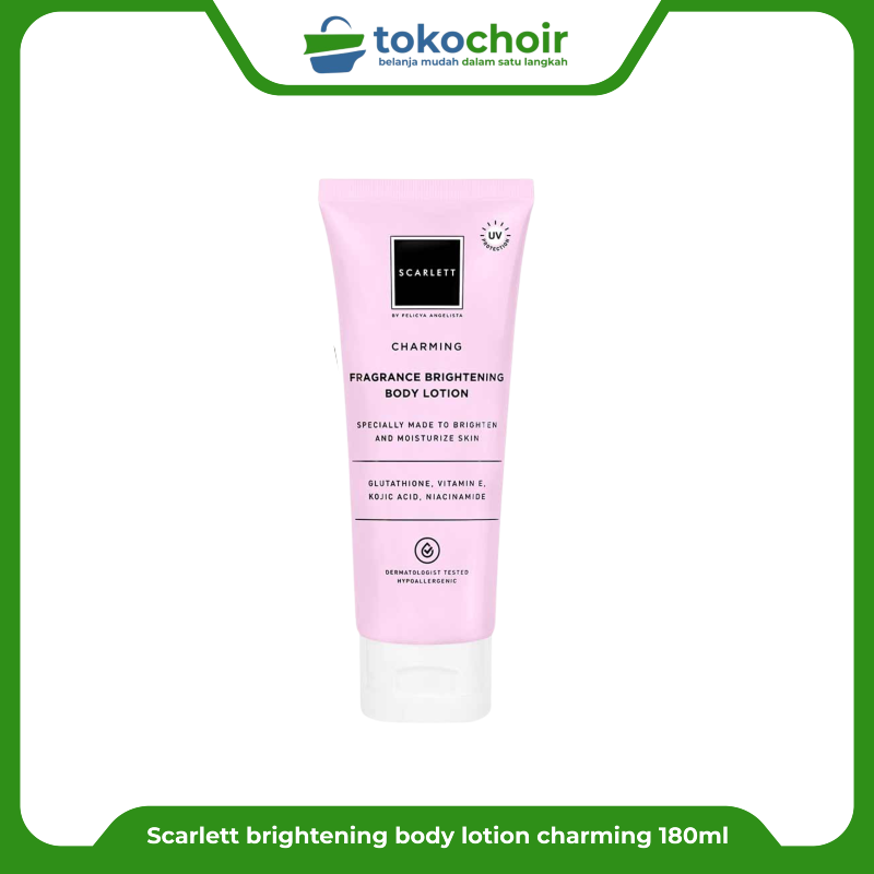 Scarlett fragrance brightening body lotion charming 180ml