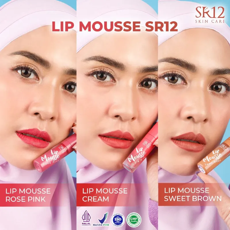  Lip Cream Mousse [ Cream, Rose Pink, Sweet Brown ]