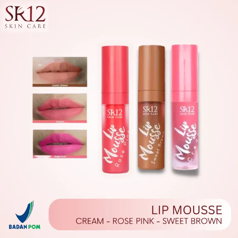  Lip Cream Mousse [ Cream, Rose Pink, Sweet Brown ]