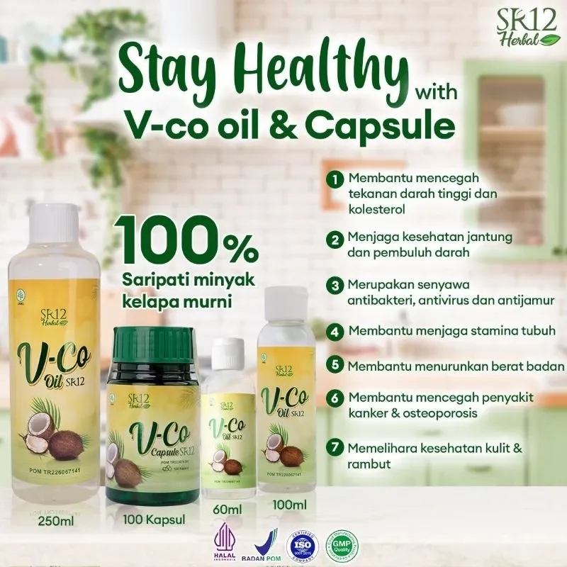 V-Co Oil [60ml, 100ml, 250ml, Kapsul]