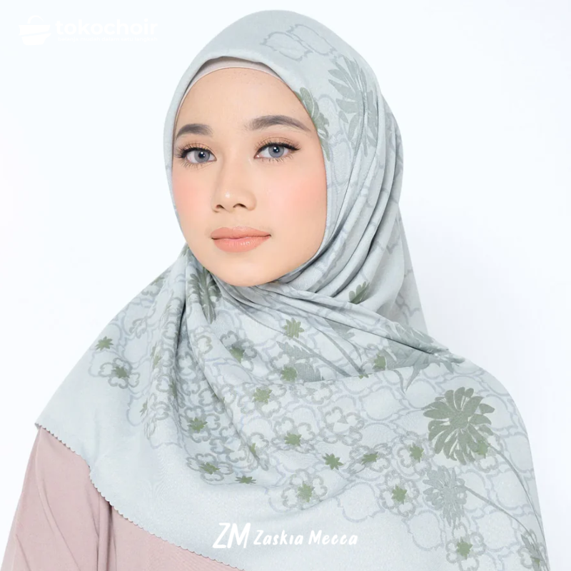 Zaskia Mecca - Bunga Kadupul Scarf Kerudung Segi Empat - Seal