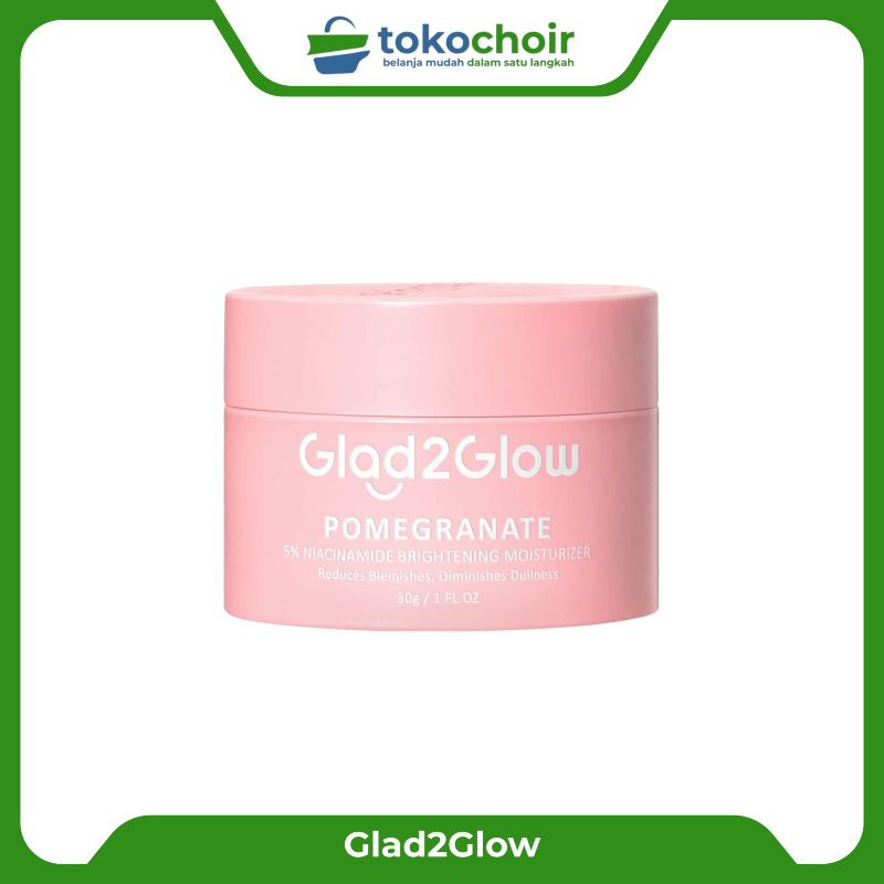 Glad2glow pomegranate 5% niacinamide brightening moisturizer 30g