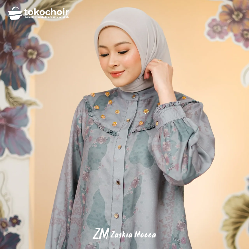 Zaskia Mecca - Yumika Blouse - Romansa Khatulistiwa - Edisi Bunga Simpur