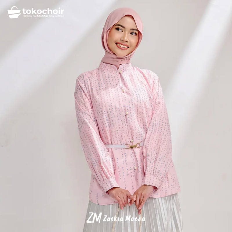 Zaskia Mecca - Mizima Blouse Kemeja Wanita - Aksara Malesung