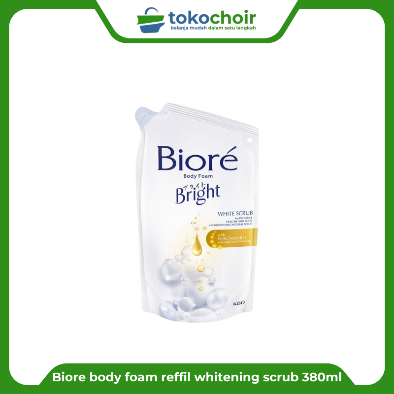 Biore body foam reffil whitening scrub 380ml