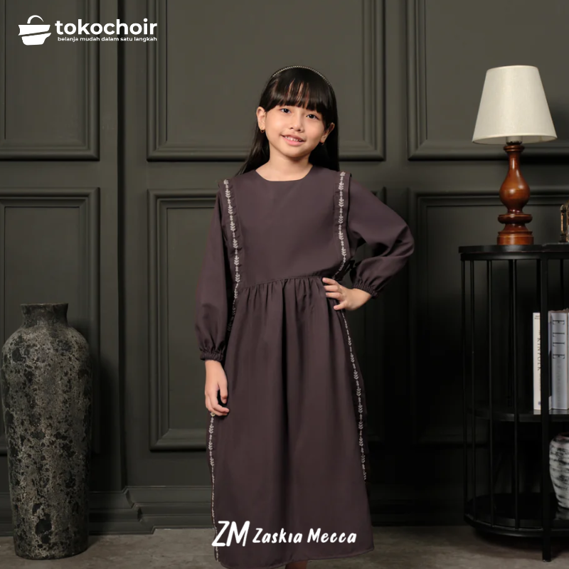 Zaskia Mecca - Kiza Dress Anak - Romansa Khatulistiwa - Edisi Bunga Wijayakusuma