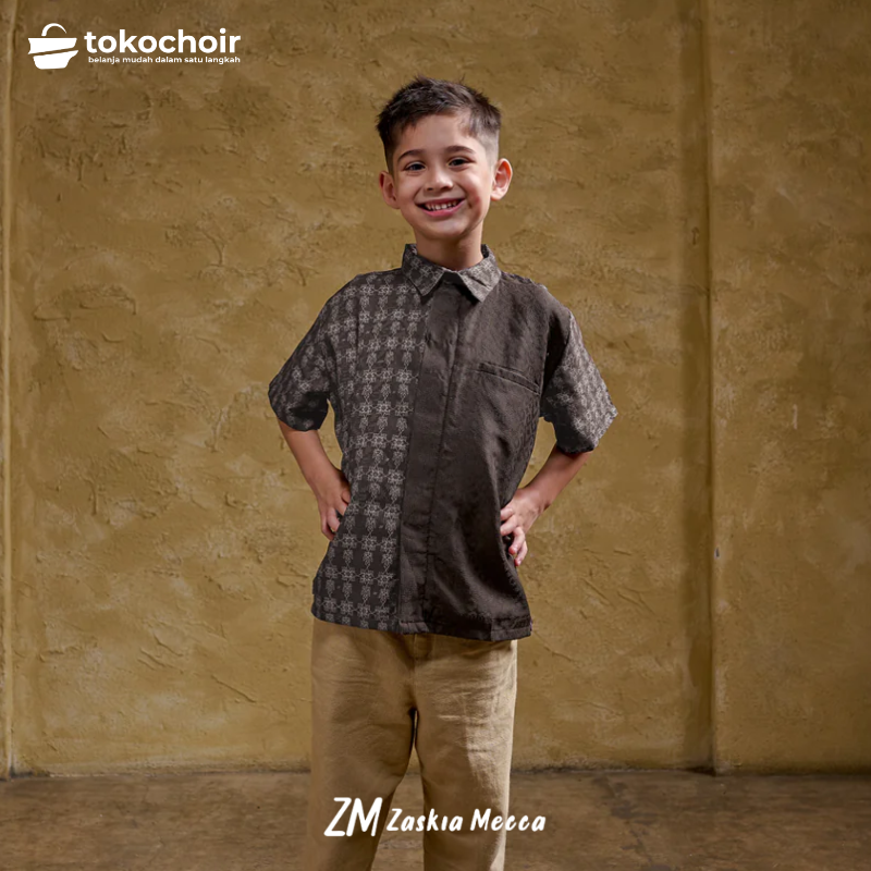 Zaskia Mecca - Kittu Kemeja Anak - Teman Serumpun - Edisi Kamboja | Koleksi Lebaran