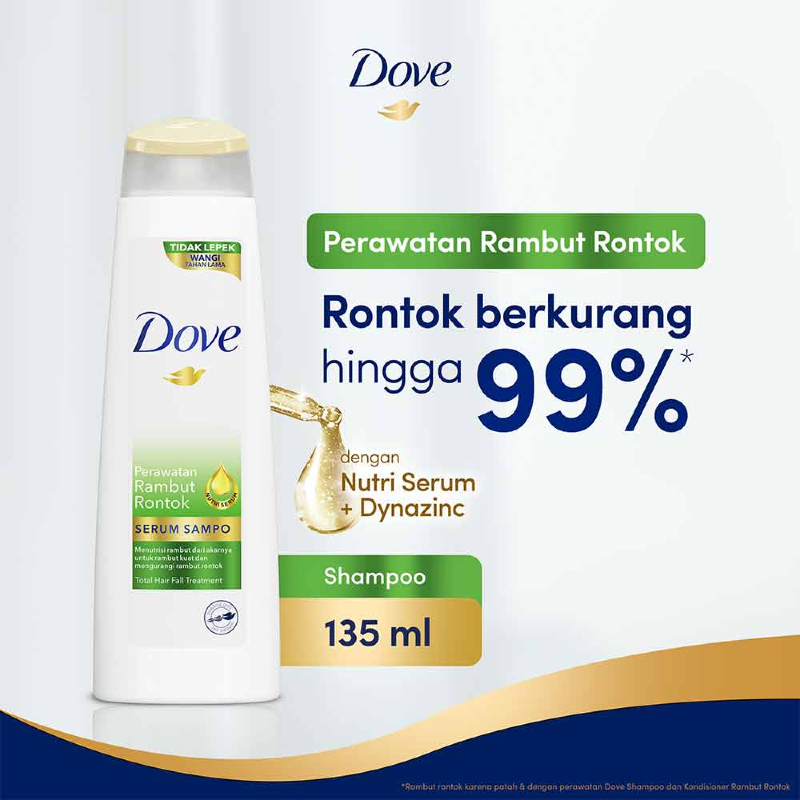 Dove serum shampoo perawatan rambut rontok 135ml