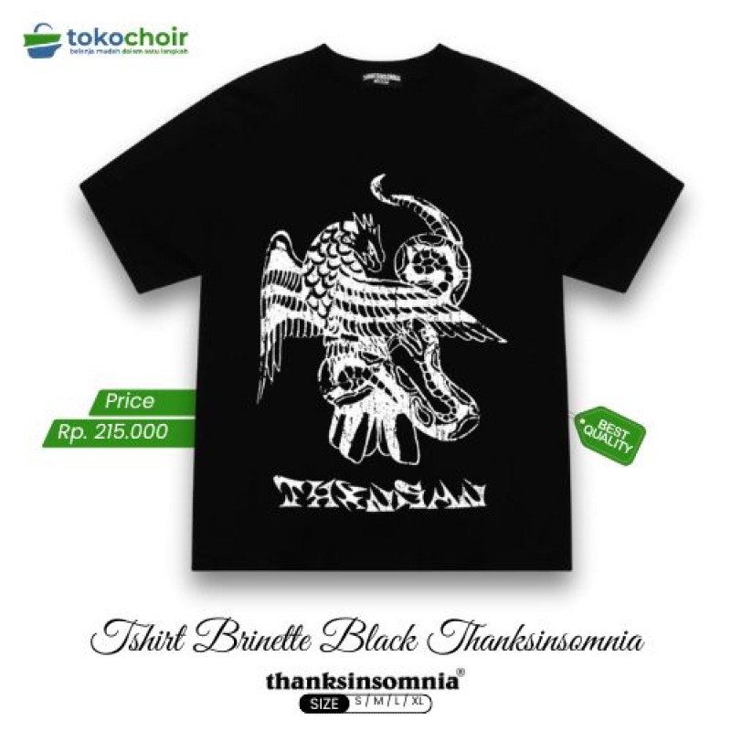 Tshirt Brinette Black Thanksinsomnia