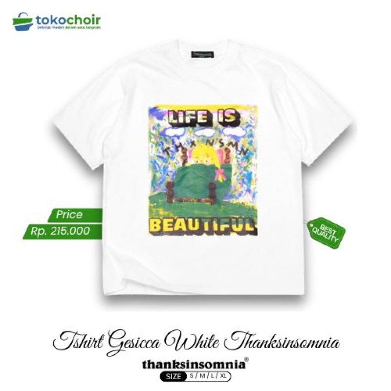 Tshirt Gesicca White Thanksinsomnia