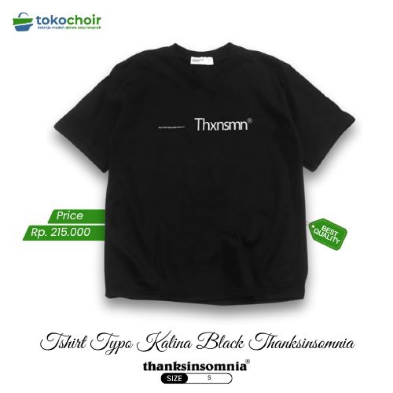 Tshirt Typo Kalina Black Thanksinsomnia
