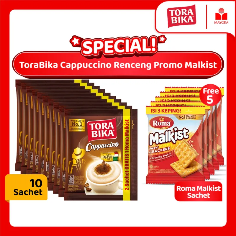 Kopi ToraBika Cappuccino Renceng Promo Malkist