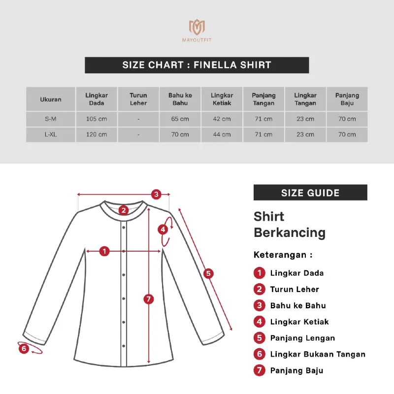 Mayoutfit Finella Shirt | Kemeja Linen Bordir Wanita