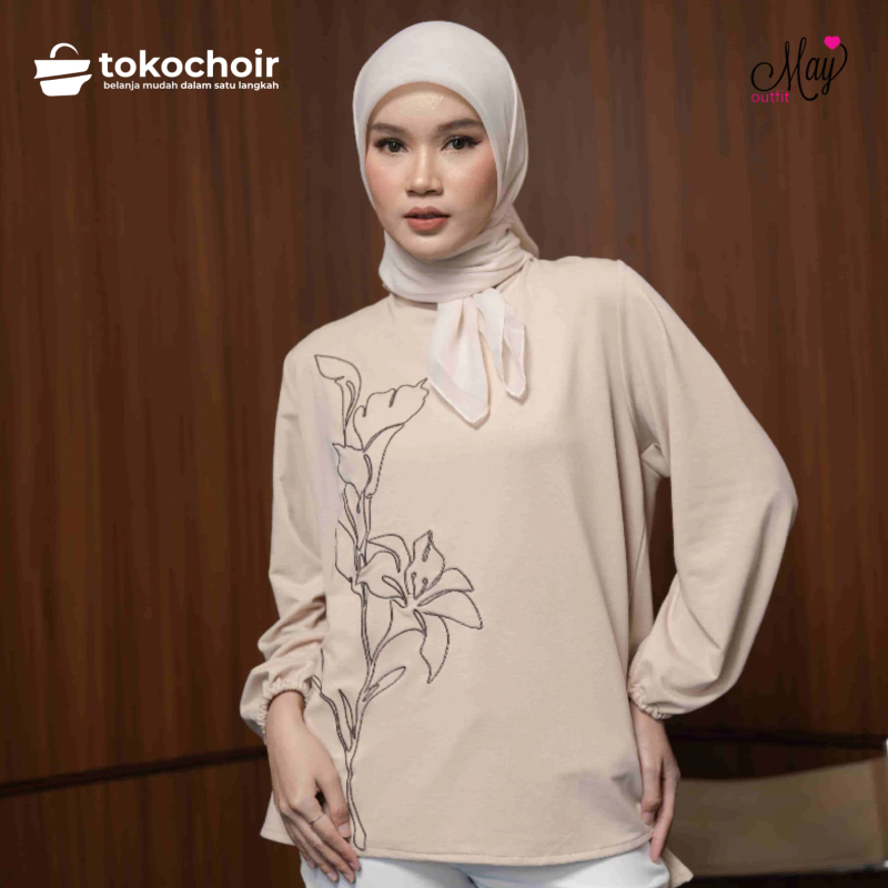 Mayoutfit Cellyna Blouse | Blus Kaos Wanita Bordir Embroidery