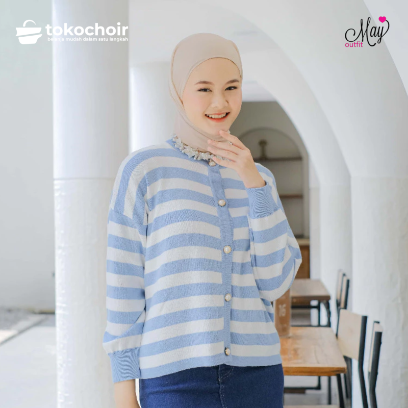 Mayoutfit Kalina Outer | Cardigan Rajut Motif Stripe