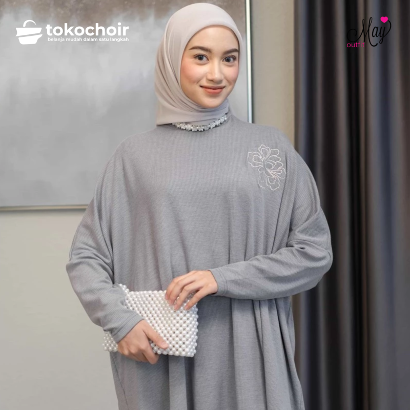 Mayoutfit Zanele Blouse | Atasan Oversize Knit Lengan Batwing