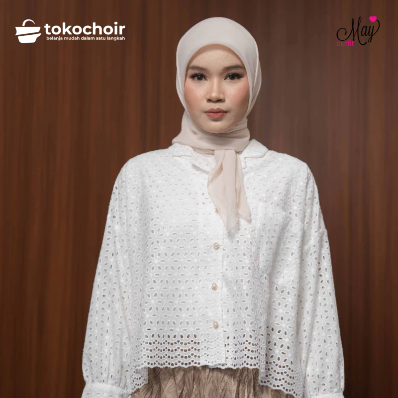 Mayoutfit Kiqy Outer | Outer Kemeja Katun Bordir