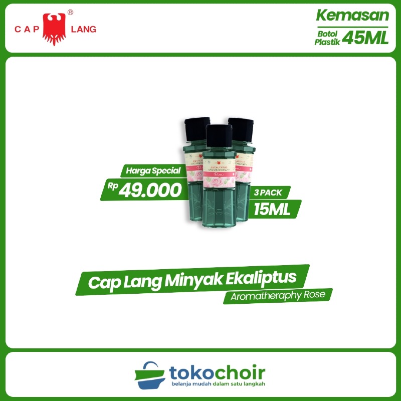 Minyak Ekaliptus Aromatheraphy Rose (3 x 15ml)