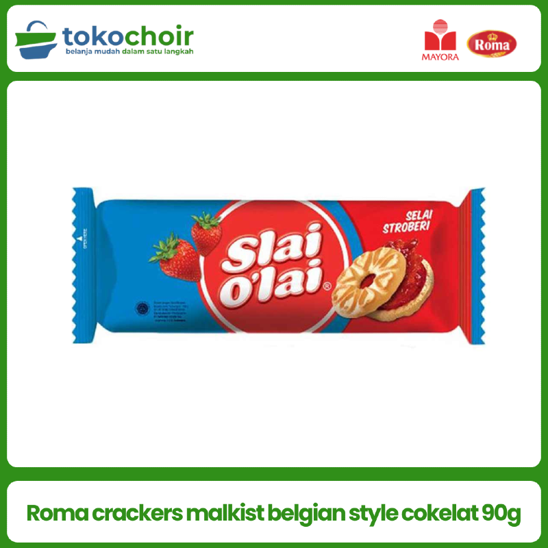 Roma biscuit susu+selai slai o'lai strawberry 128g