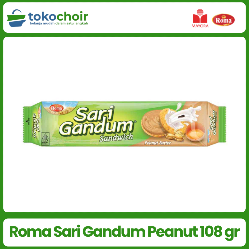 Roma Sari Gandum Peanut 108 gr