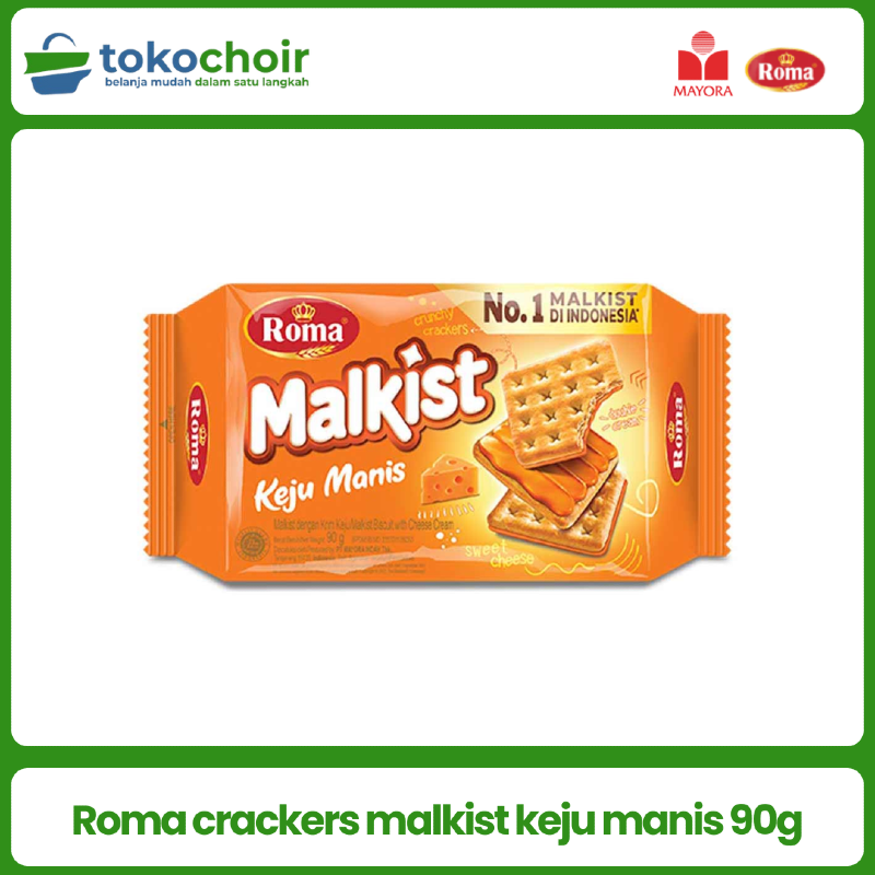 Roma crackers malkist keju manis 90g
