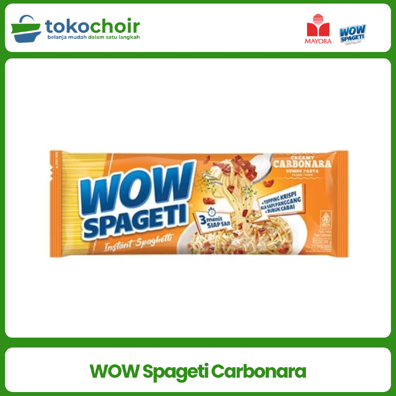 Wow spageti instant spaghetti cream carbonara 88g