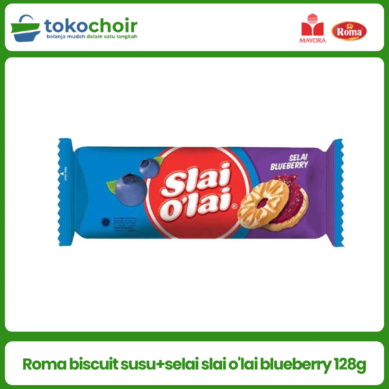 Roma biscuit susu+selai slai o'lai blueberry