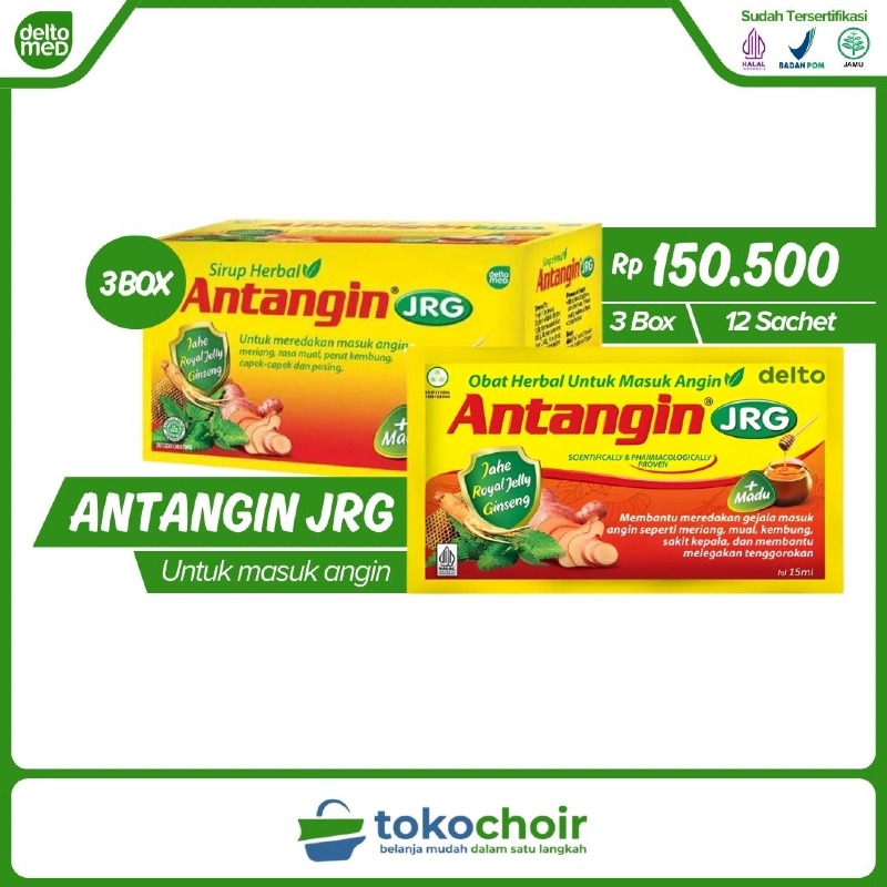 Antangin JRG + Madu (3 Box x 12 Sachet x 15ml)