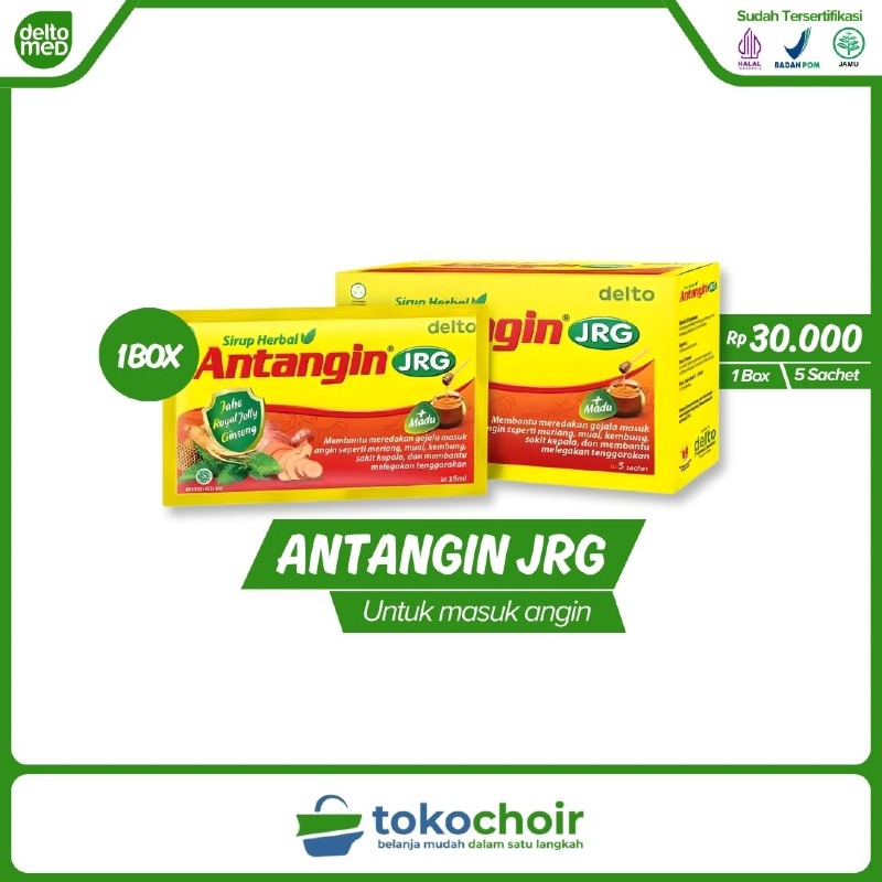 Antangin JRG + Madu (1 Box x 5 Sachet x 15ml)