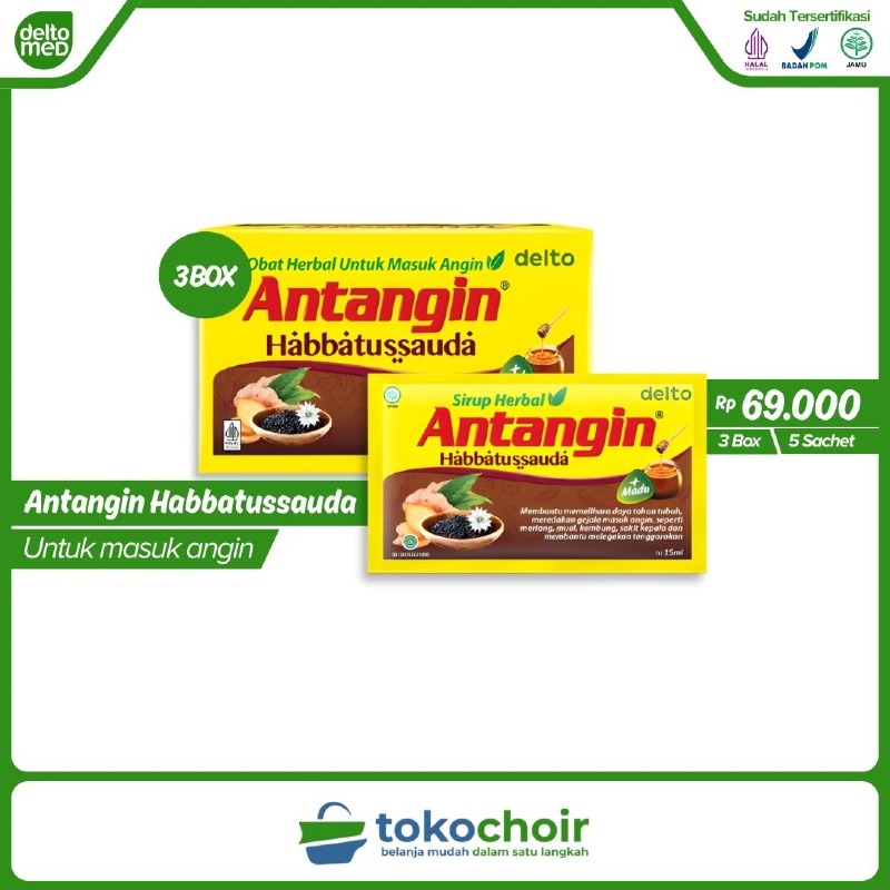 Antangin Habbatussauda (3 Box x 5 Sachet x 15ml)