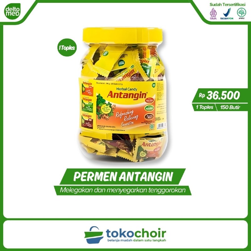 Antangin Permen Herbal Toples 150 Butir (1 Toples x 30 Sachet x 5 Butir)