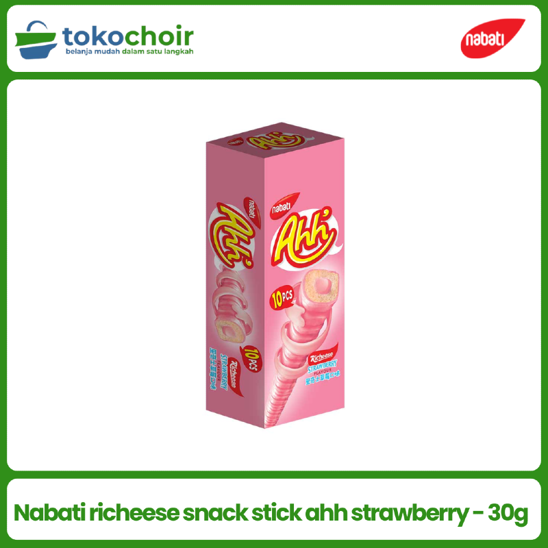 Nabati richeese snack stick ahh strawberry - 30g