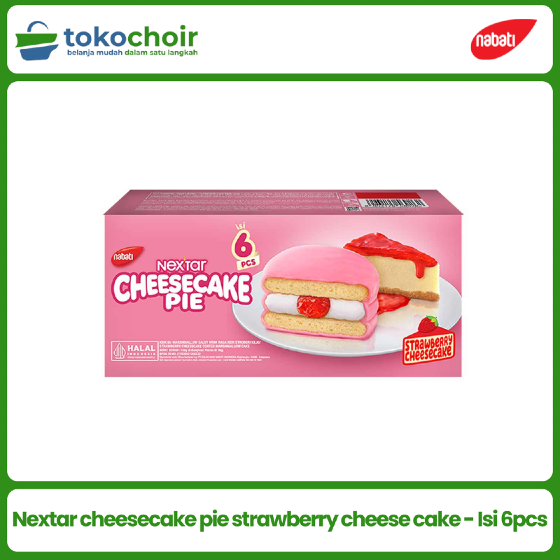 Nextar cheesecake pie strawberry cheese cake - Isi 6pcs
