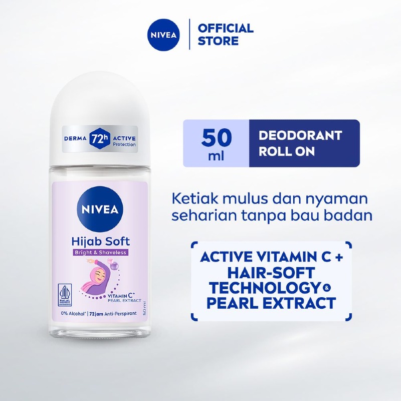 Nivea deo roll on shave less hijab soft