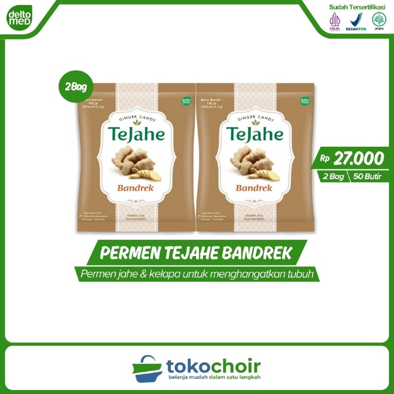 Permen Tejahe Rasa Bandrek (2 Bag x 50 Butir x 100gr)