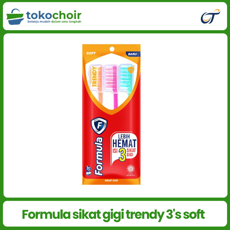 Formula sikat gigi trendy 3's soft