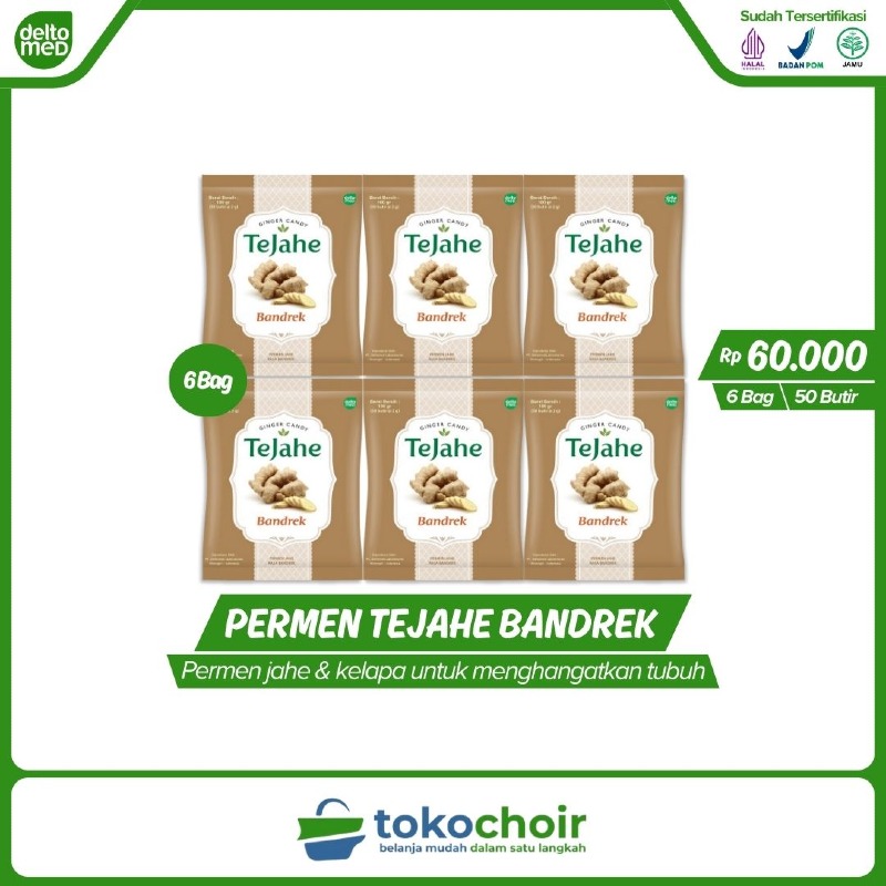 Permen Tejahe Rasa Bandrek (6 Bag x 50 Butir x 100gr)