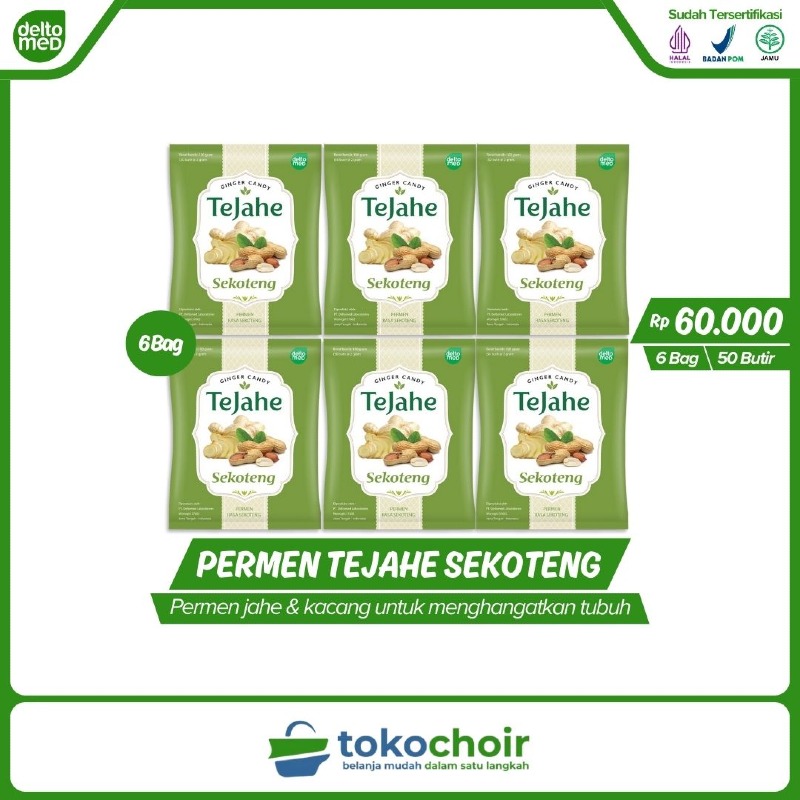 Permen Tejahe Rasa Sekoteng (6 Bag x 50 Butir x 100gr)