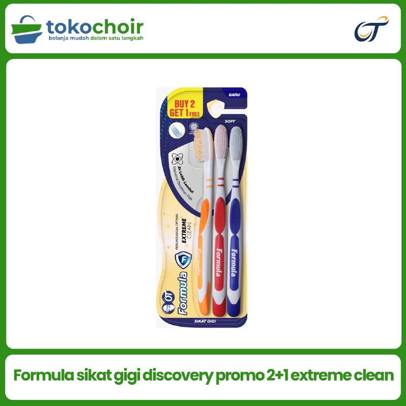 Formula sikat gigi discovery promo 2+1 extreme clean