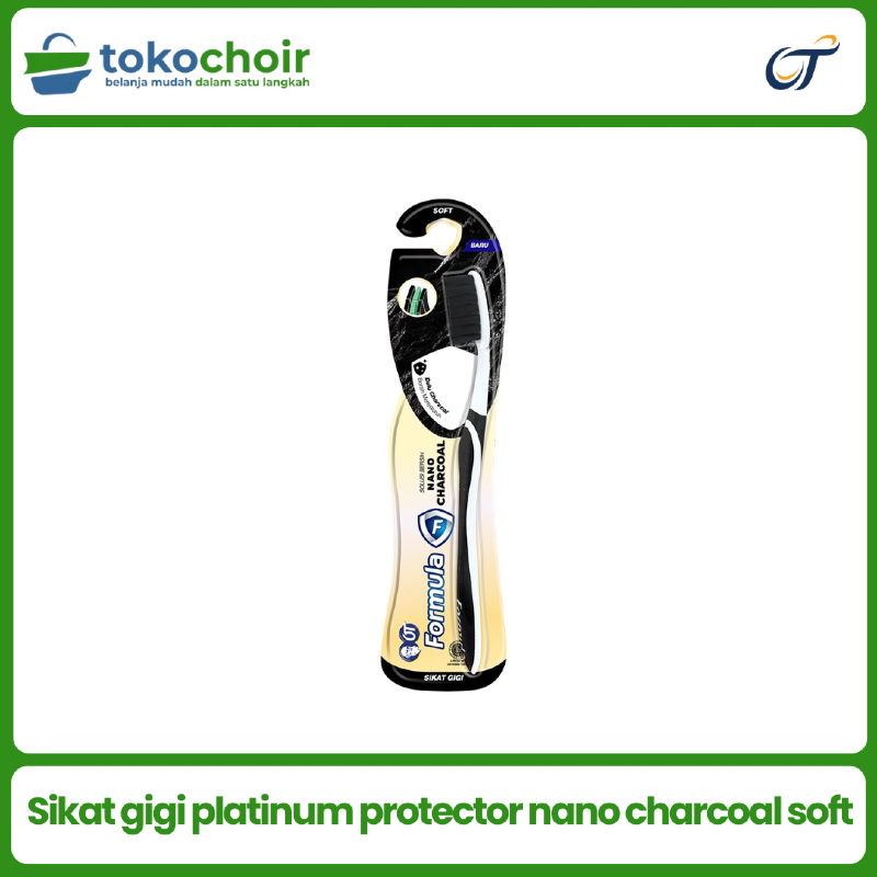 Formula sikat gigi platinum protector nano charcoal soft