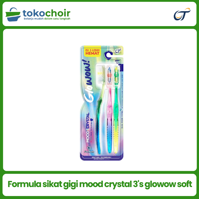 Formula sikat gigi mood crystal 3's glowow soft
