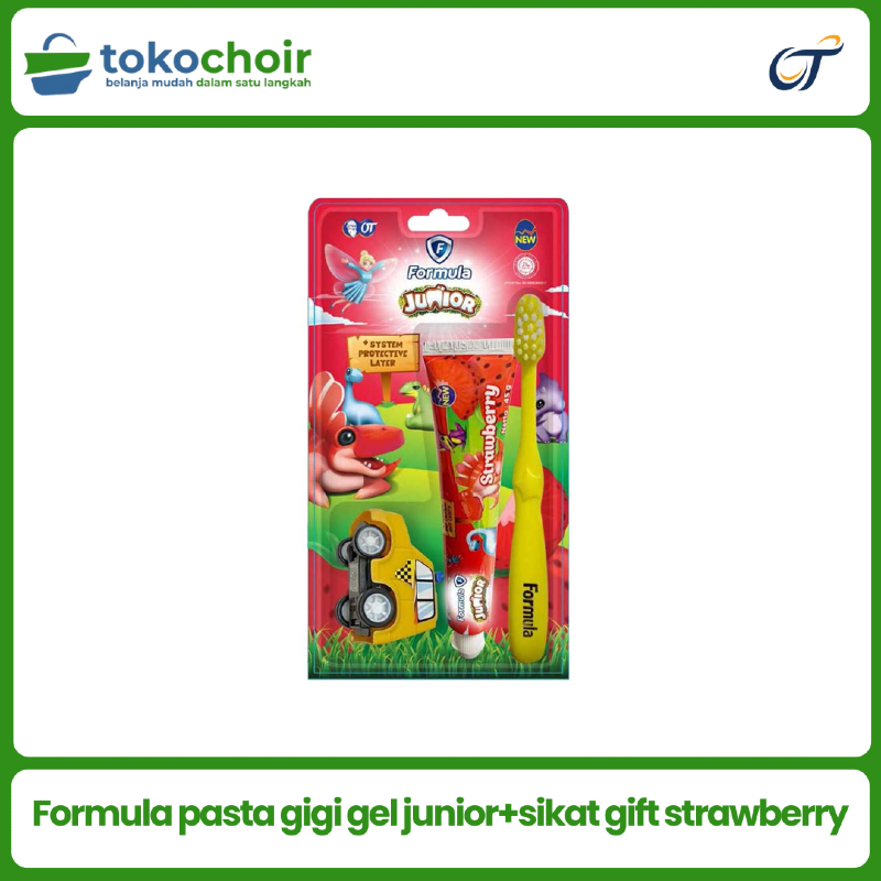 Formula pasta gigi gel junior+sikat gift strawberry