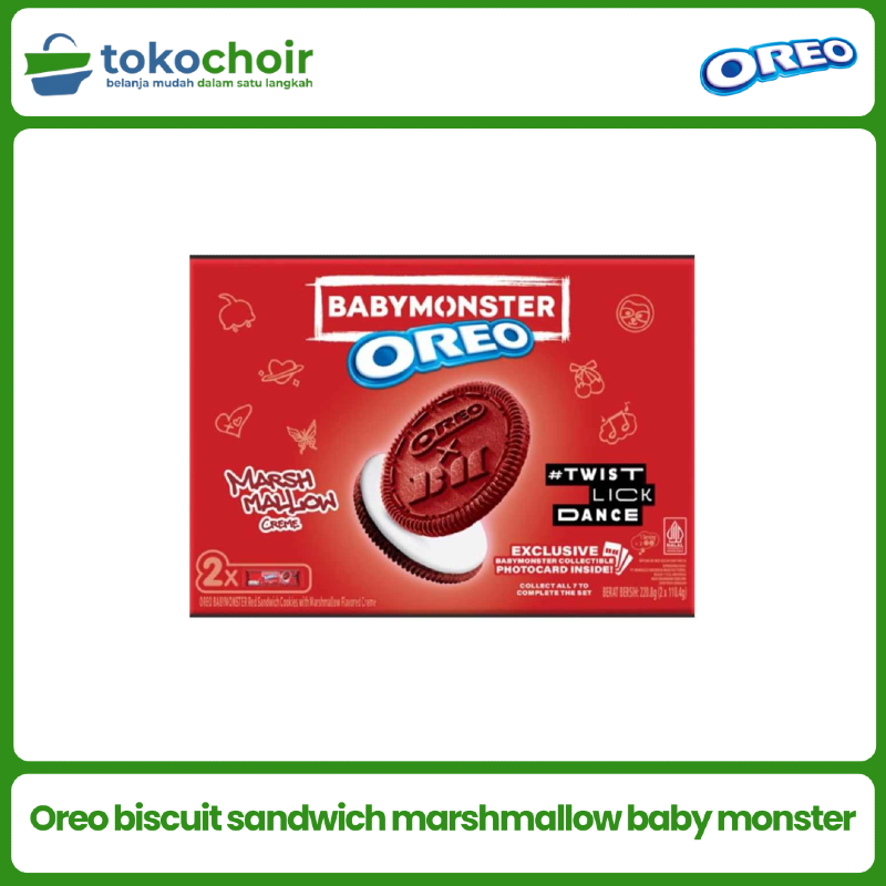 Oreo biscuit sandwich marshmallow baby monster