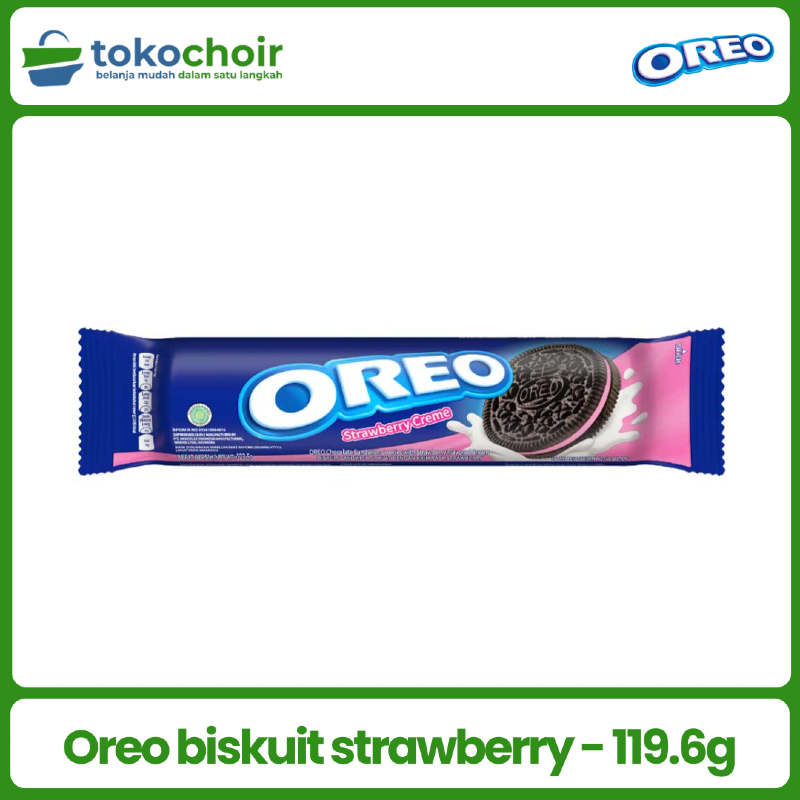 Oreo biskuit strawberry - 119.6g