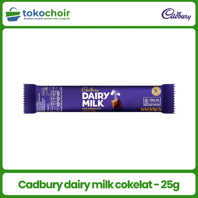 Cadbury dairy milk cokelat - 25g